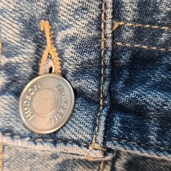 HUDSON BARBARA HI-RISE VENT BABY BOOTCUT JEANS. SIZE 30. INDIGO PEACE. - Picture 11 of 14